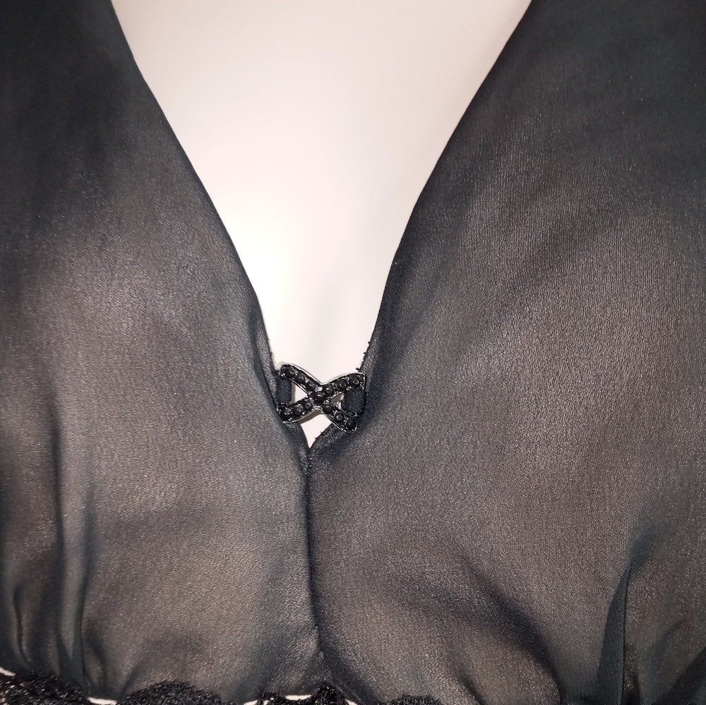 Connected apparel Black and nude gown size 16 vintage - Picture 3 of 7
